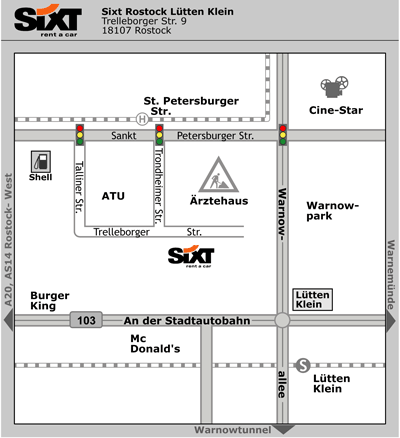 Sixt Autovermietung Rostock L�tten Klein