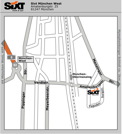 Sixt Autovermietung Munich West