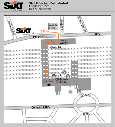 Sixt Autovermietung Munich East Train station (24h