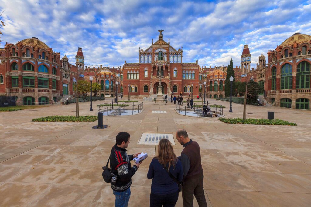 Grand Tour of Catalonia: Exterior of the Art Nouveau Site of Sant Pau