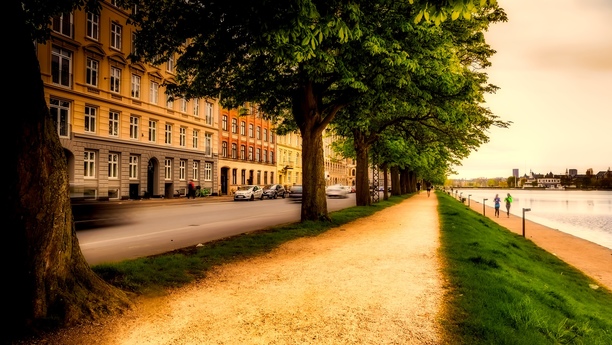 Copenhagen houses by the river