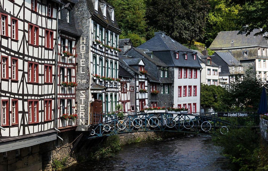 The Rur river running through Monschau